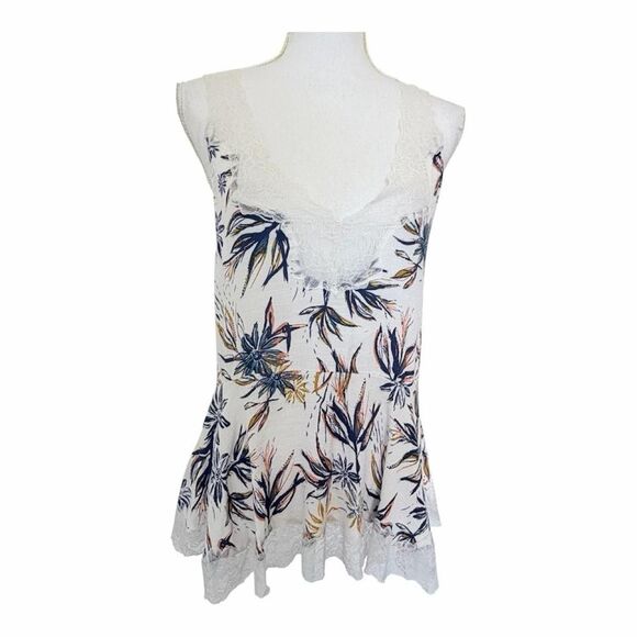 Free People Tops - NWOT Free People Women's Floral Lace Babydoll MultiColor Tunic Top Size S